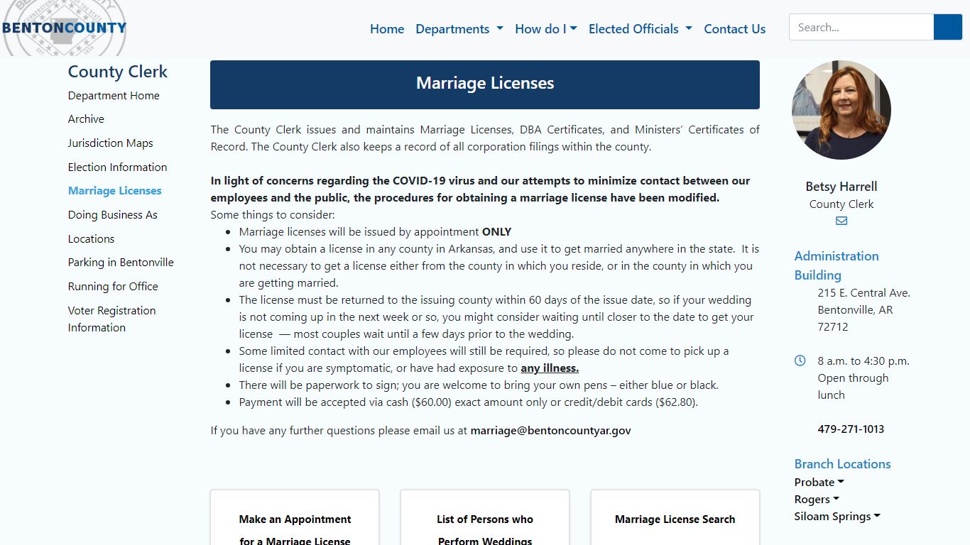 Marriage Licenses - County Clerk - Benton County Government