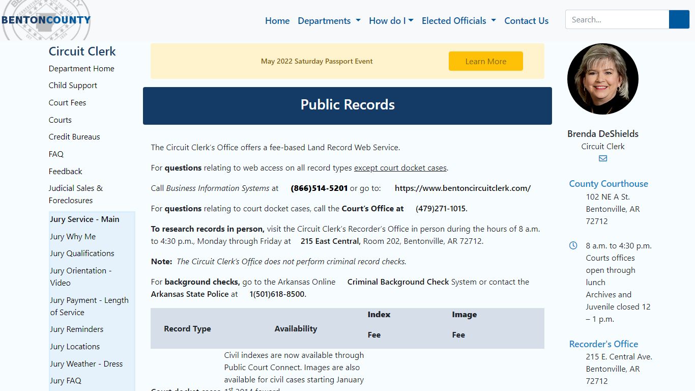 Public Records - Circuit Clerk - Benton County Government
