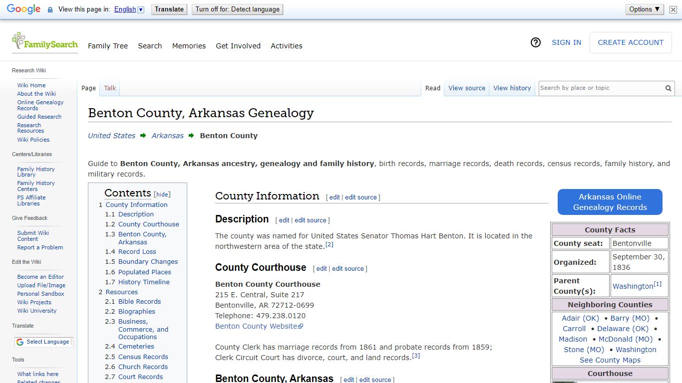 Benton County, Arkansas Genealogy • FamilySearch